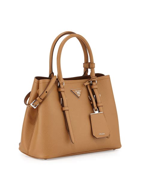 prada saffiano cuir double bag size|prada saffiano leather odette bag.